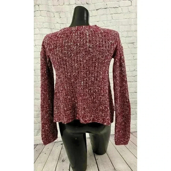 Rue 21 Red Pullover Sweater Small Knit Long Sleeve Ties Women's - Picture 9 of 14